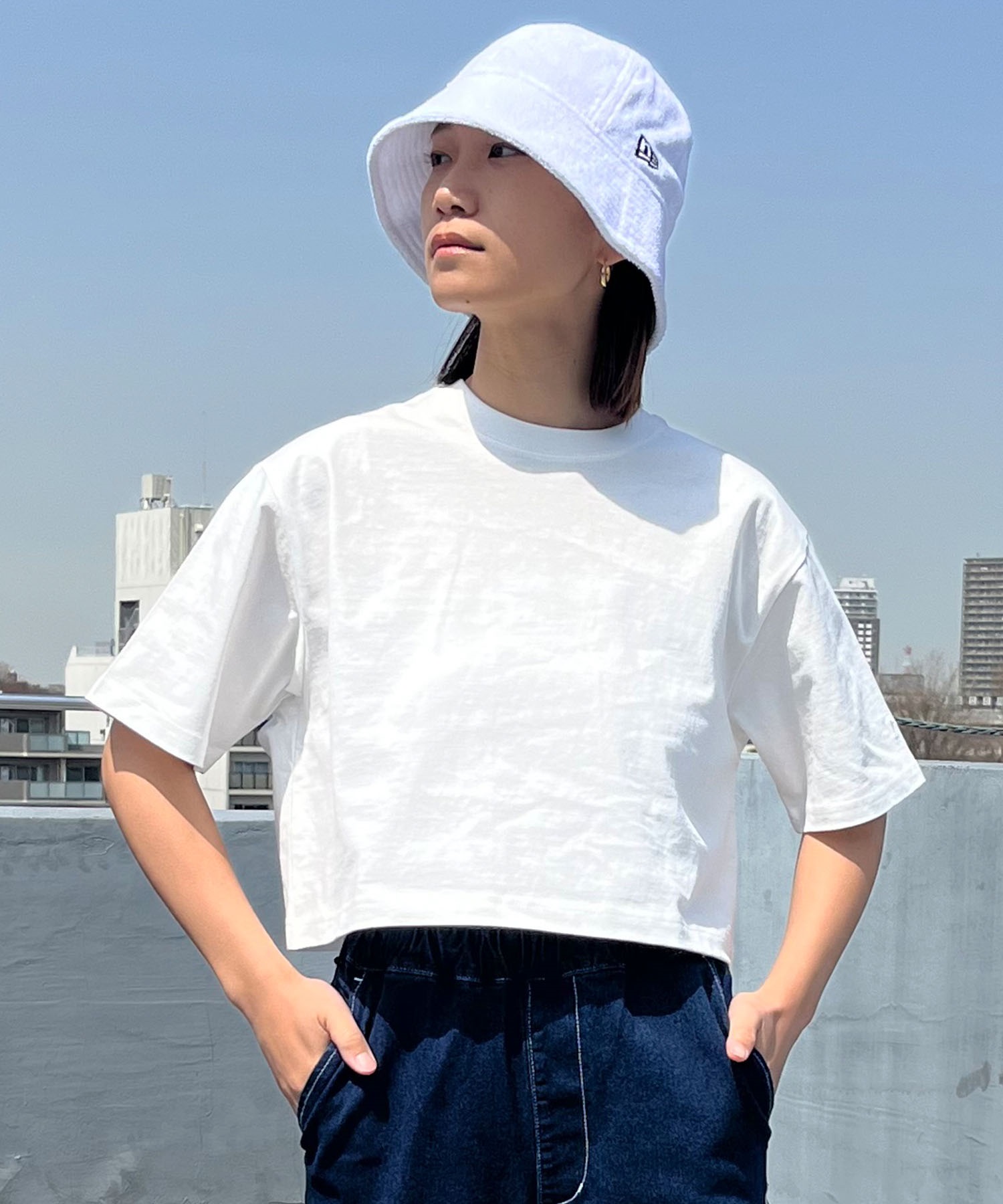 RIKKA FEMME リッカファム レディース ショートTシャツ 無地 ショート丈 RF24SS20(WHT-FREE)