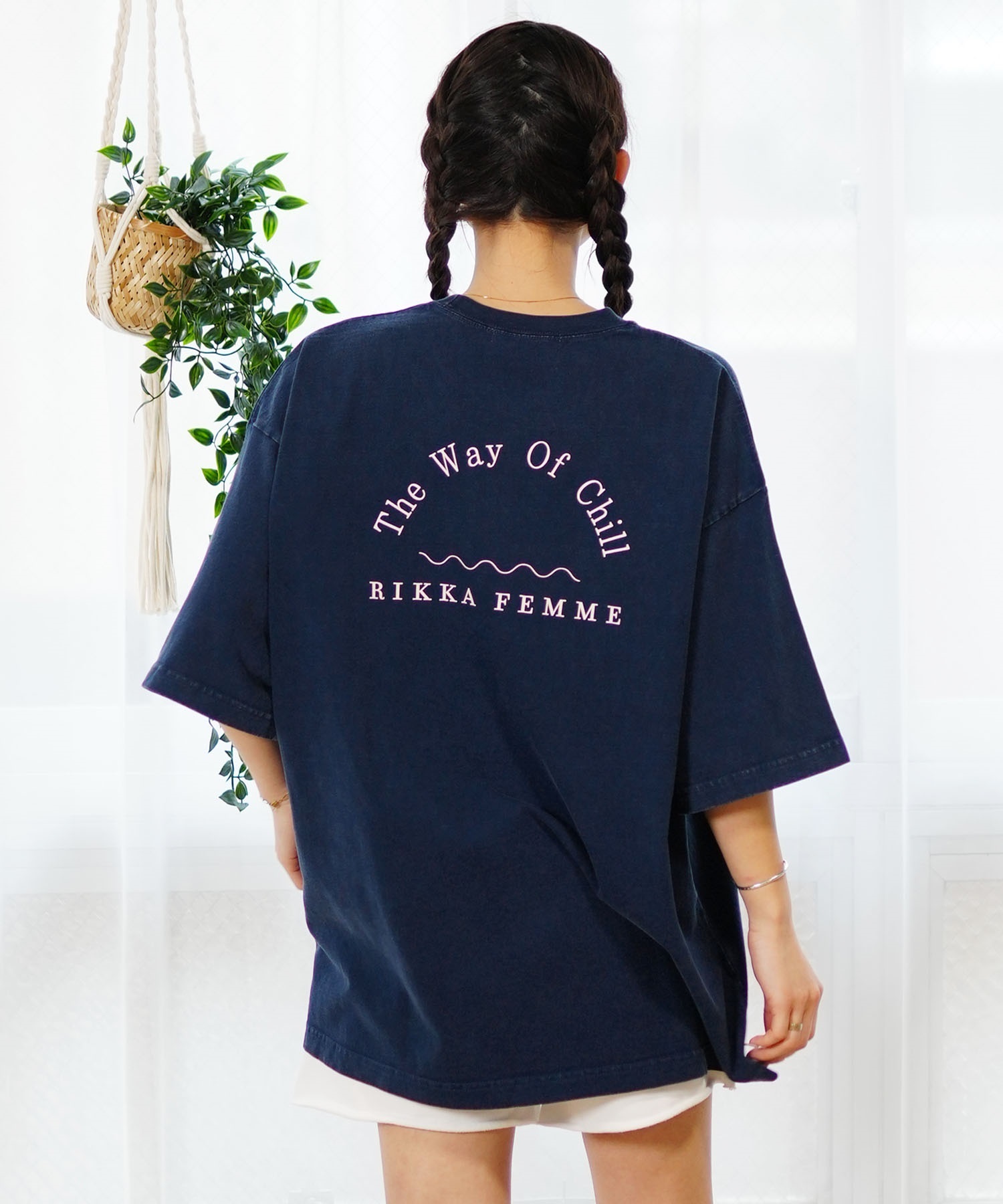 RIKKA FEMME リッカファム レディース 半袖 Tシャツ ピグメントデザインT RF24SS26(CGY-FREE)