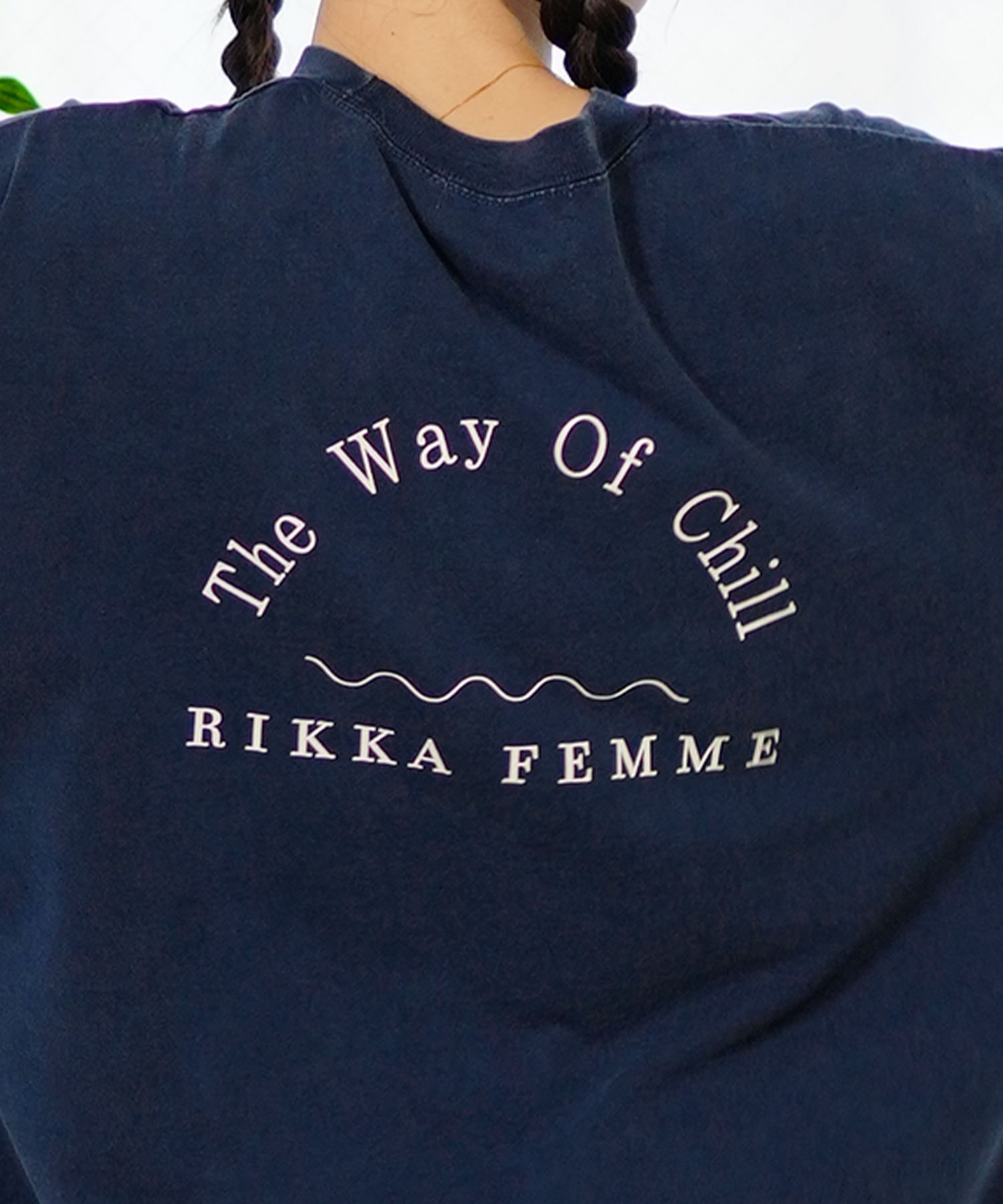 RIKKA FEMME リッカファム レディース 半袖 Tシャツ ピグメントデザインT RF24SS26(CGY-FREE)