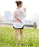 BILLABONG ビラボン レディース トリムTシャツ 半袖 バックプリント ルーズフィット BE01C-208(WHT-M)