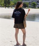 BILLABONG ビラボン 半袖 ラッシュガード レディース Tシャツ クロップド丈 バックプリント 水陸両用 BE01C-854(SCS-M)