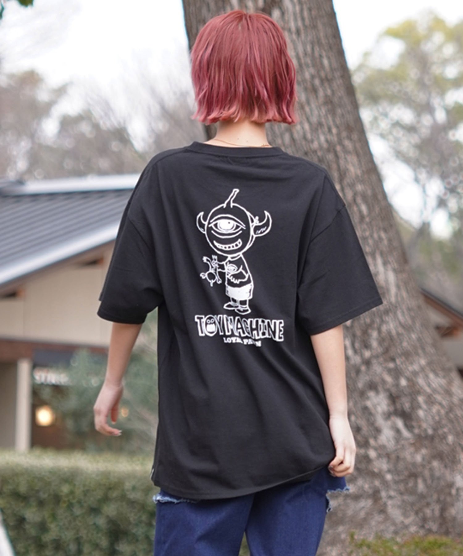 【ムラサキスポーツ限定】 TOY MACHINE トイマシーン レディース 半袖 Tシャツ オーバーサイズ DESI LTD MTMSEST16(WHITE-M)