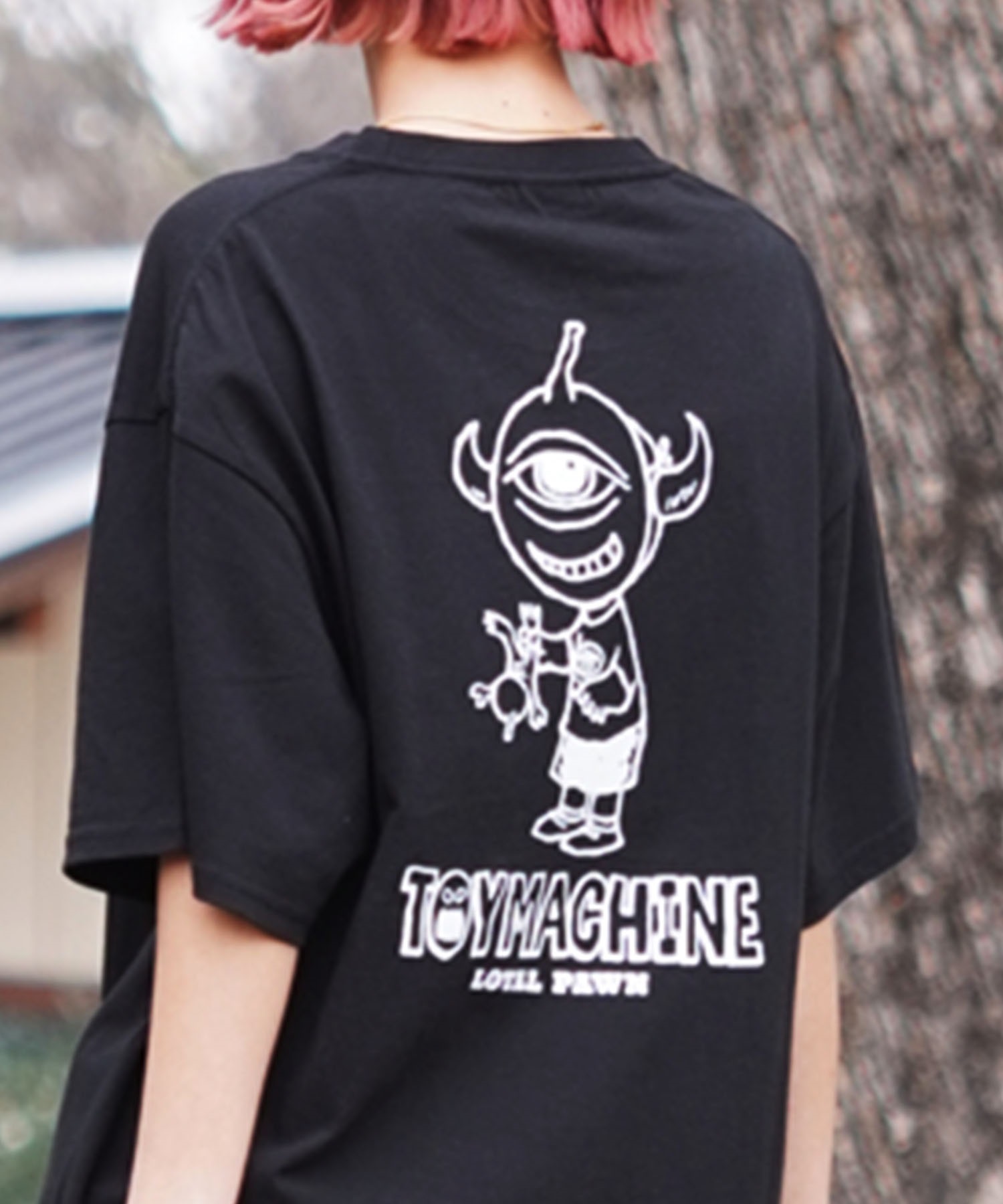 【ムラサキスポーツ限定】 TOY MACHINE トイマシーン レディース 半袖 Tシャツ オーバーサイズ DESI LTD MTMSEST16(WHITE-M)