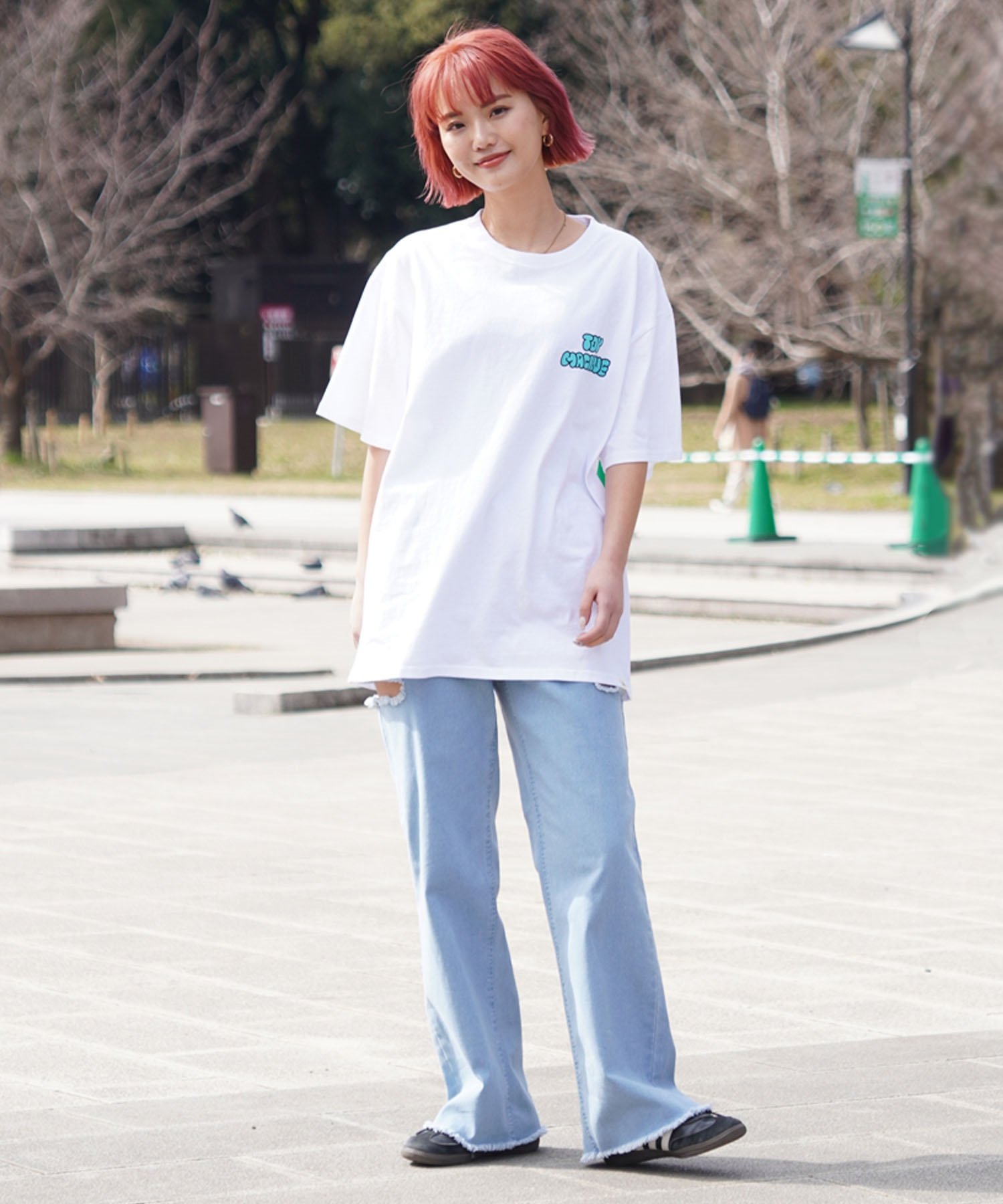 【ムラサキスポーツ限定】 TOY MACHINE トイマシーン レディース 半袖 Tシャツ オーバーサイズ DESI LTD MTMSEST18(WHITE-M)