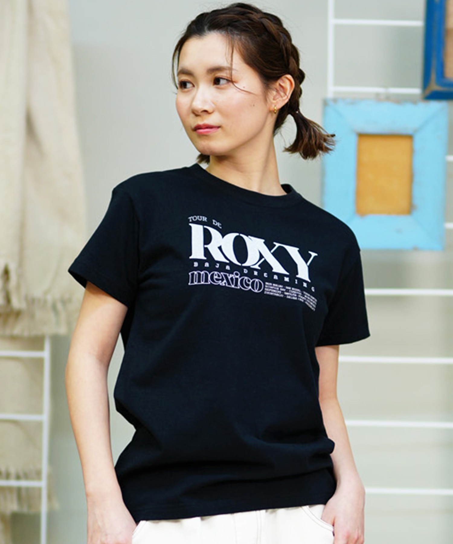 ROXY ロキシー レディース 半袖Tシャツ ブランドロゴ クルーネック RST242032(HER-M)