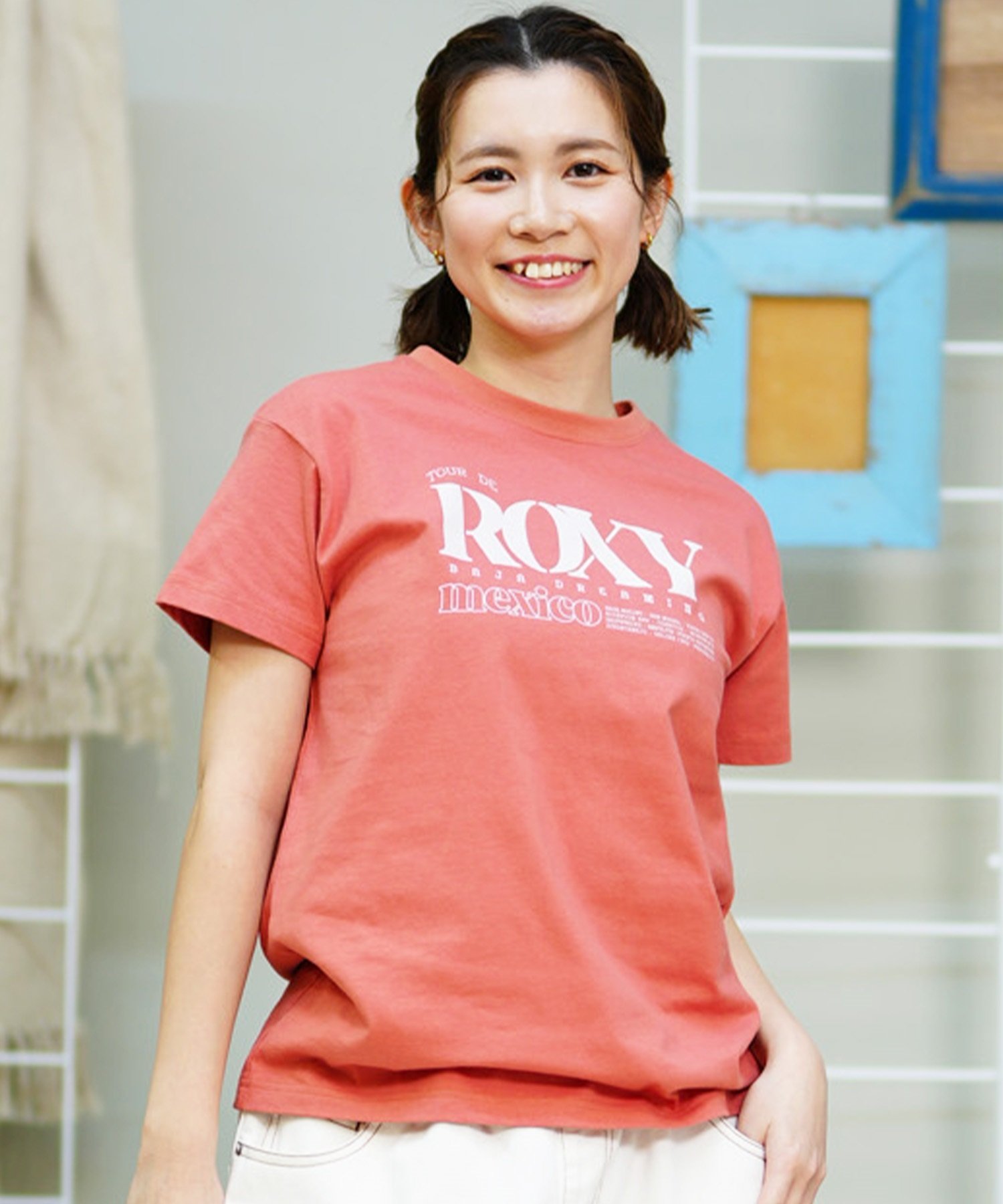 【クーポン対象】ROXY ロキシー レディース 半袖Tシャツ ブランドロゴ クルーネック RST242032(HER-M)