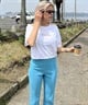 ROXY ロキシー レディース 半袖 Tシャツ バックプリント クロップ丈 ショート RST242626T(WHT-M)