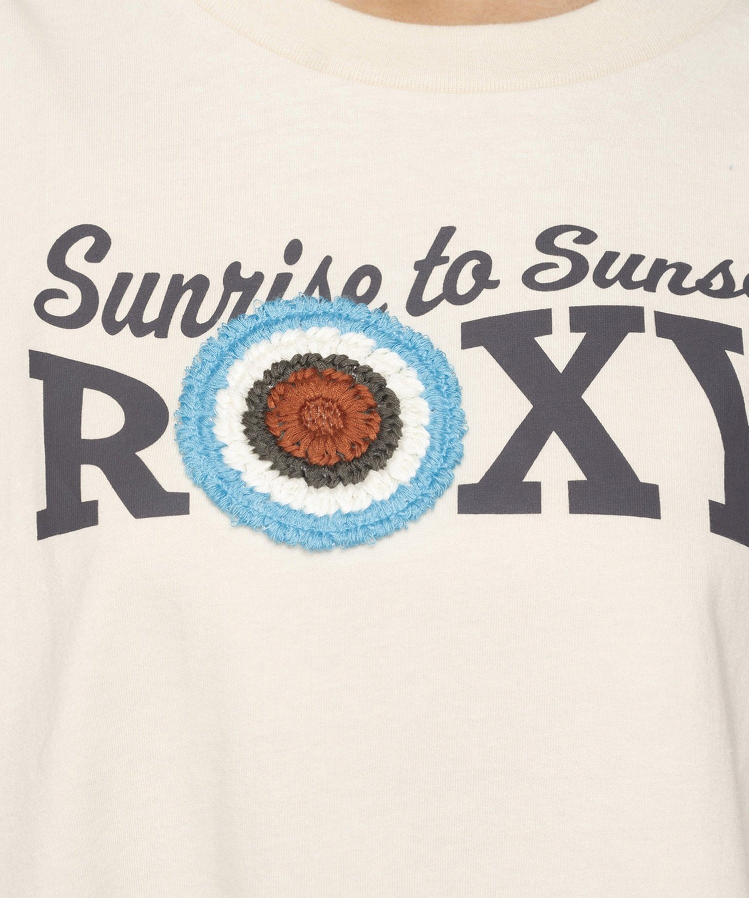 ROXY ロキシー レディース 半袖 Tシャツ ブランドロゴ ショート丈 クロップ丈 RST242627T(WHT-M)