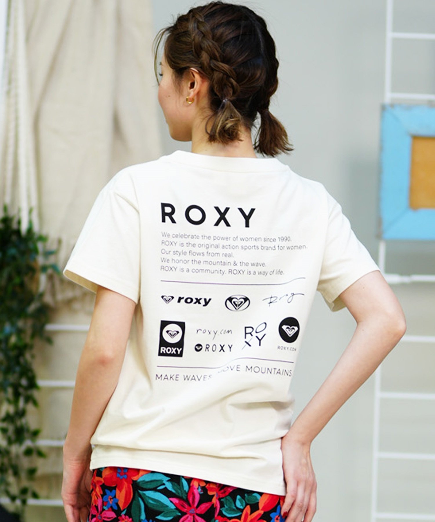 ROXY ロキシー レディース 半袖 Tシャツ バックプリント ブランドロゴ RST242625T(OWT-S)