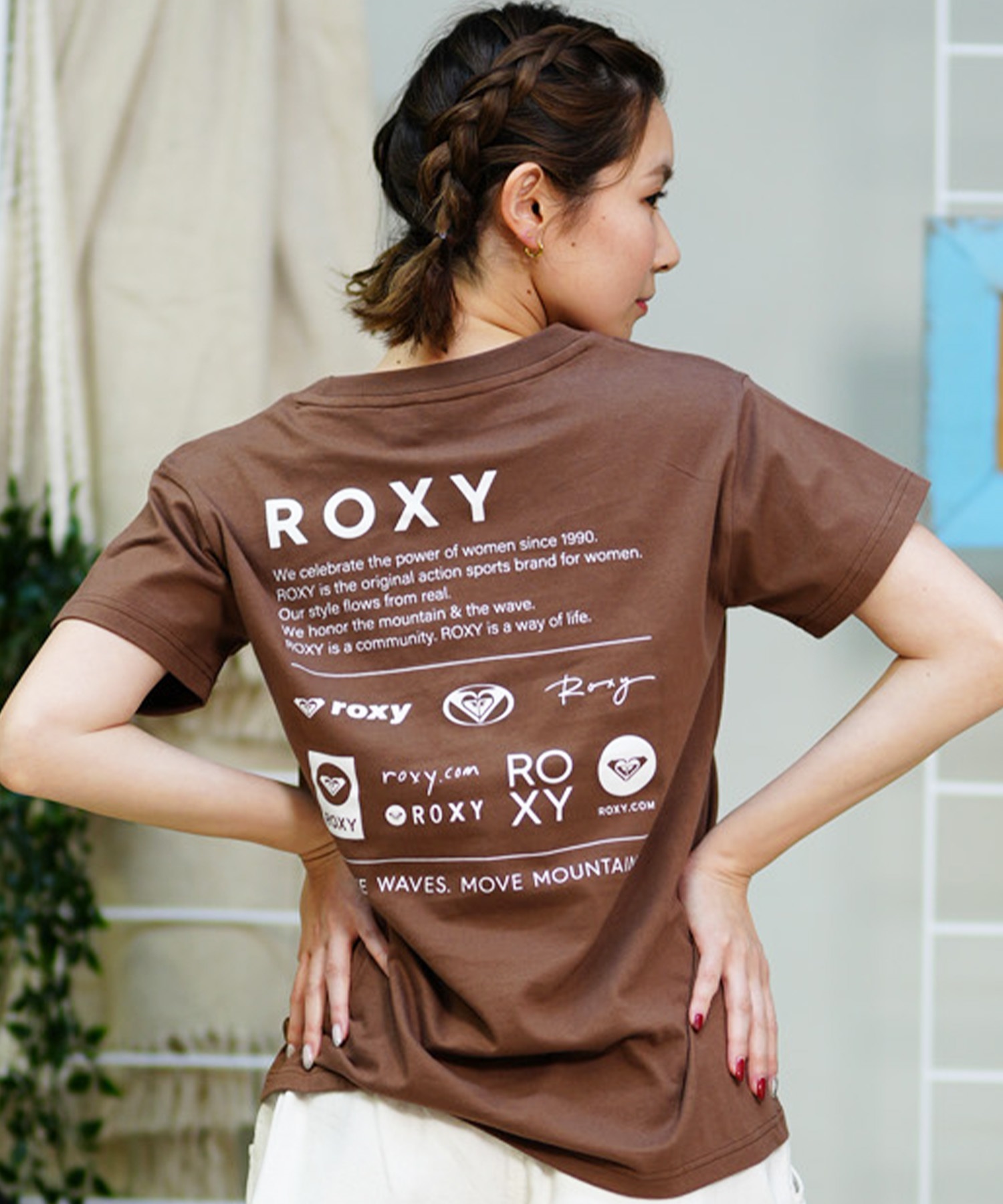 ROXY ロキシー レディース 半袖 Tシャツ バックプリント ブランドロゴ RST242625T(OWT-S)