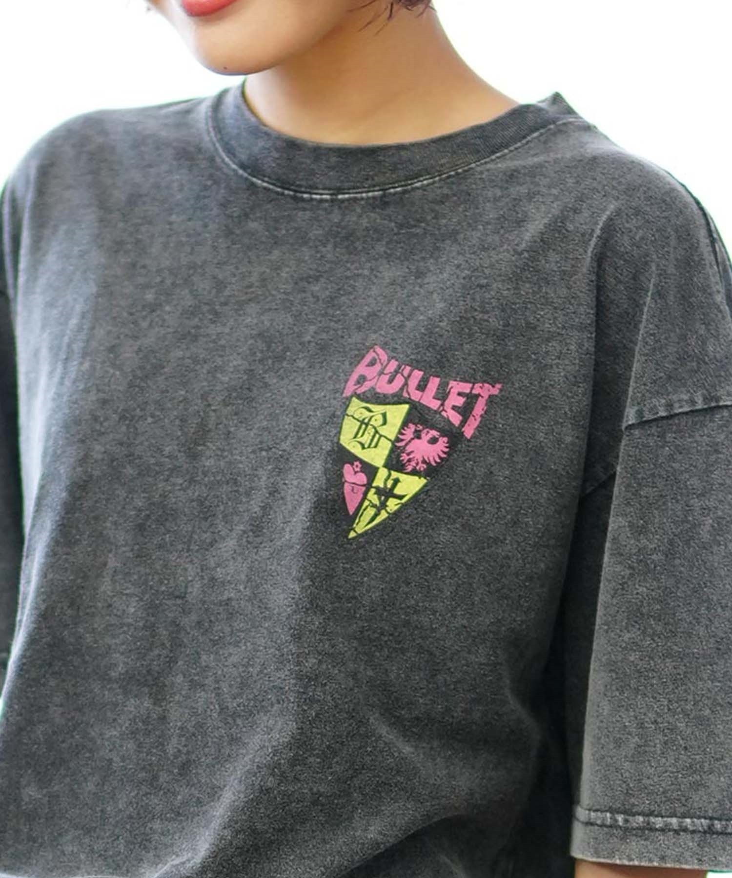 SANTACRUZ サンタクルーズ レディース 半袖 Tシャツ ピグメント加工 オーバーサイズ ユニセックス ムラサキスポーツ限定 502242435(MNRBK-M)