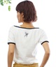 RVCA ルーカ レディース 半袖 Tシャツ フロントリボン チビTシャツ BE04C-216(WHT-S)