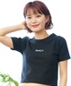 RVCA ルーカ レディース Tシャツ 半袖 ショート丈 クロップ丈 チビT BE04C-204(BLK-S)