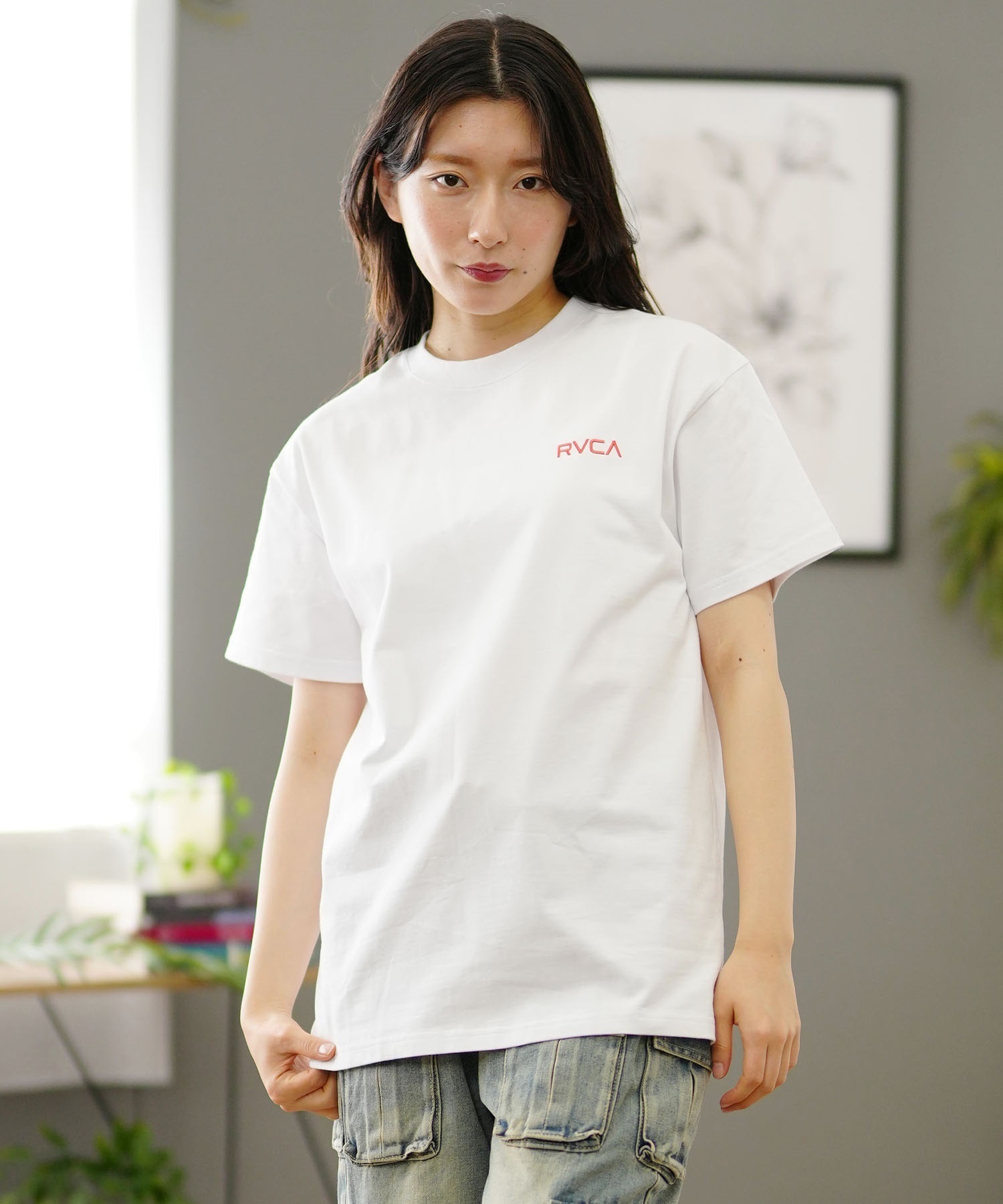 【クーポン対象】RVCA ルーカ バックプリントTシャツ レディース 半袖 Tシャツ オーバーサイズ BE04C-P21(WPP-S)