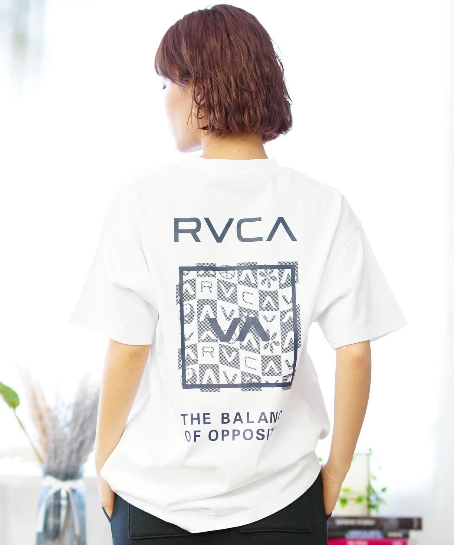 RVCA ルーカ バックプリントTシャツ レディース 半袖 Tシャツ オーバーサイズ BE04C-P21(WPP-S)