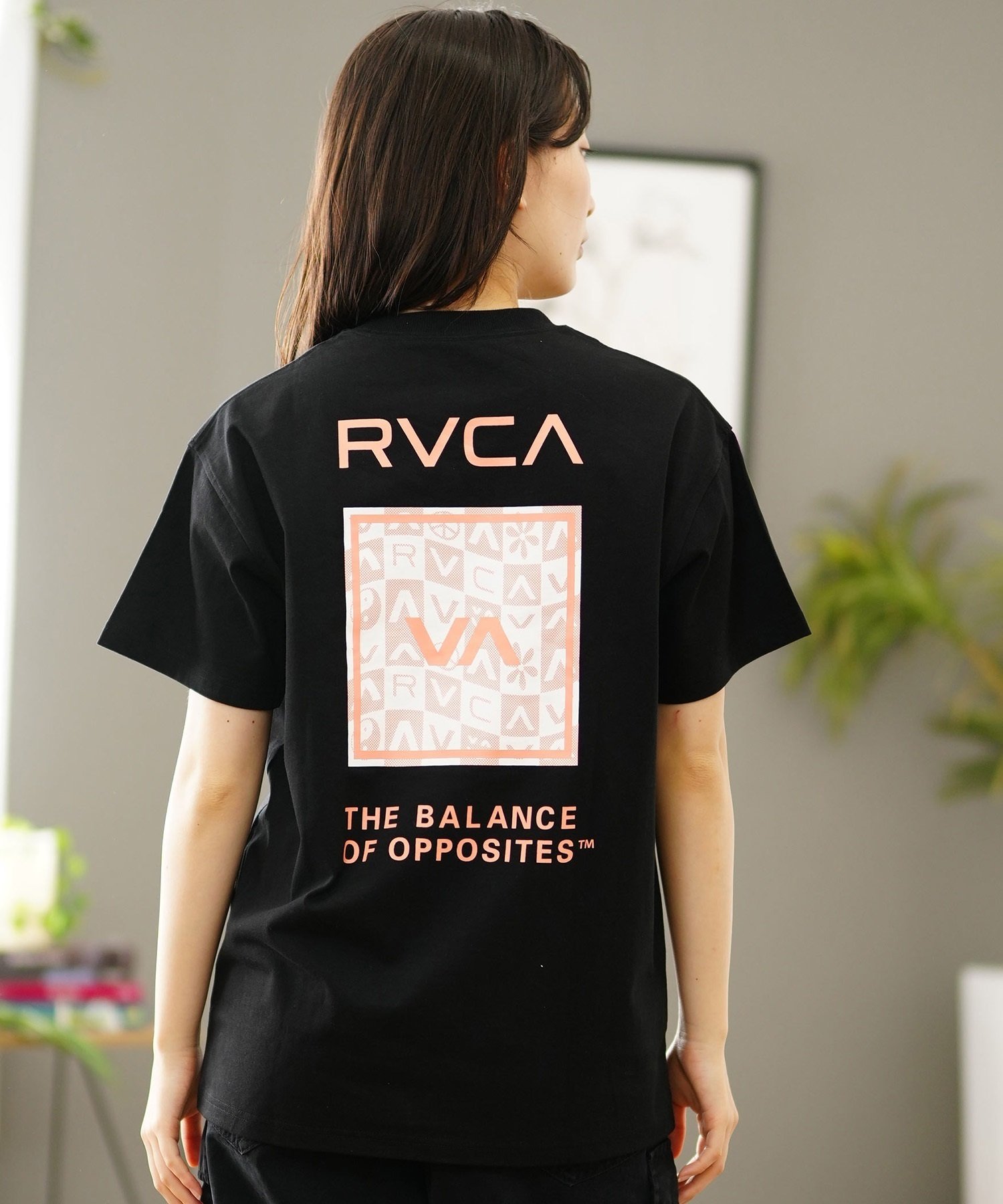 【クーポン対象】RVCA ルーカ バックプリントTシャツ レディース 半袖 Tシャツ オーバーサイズ BE04C-P21(WOG-S)