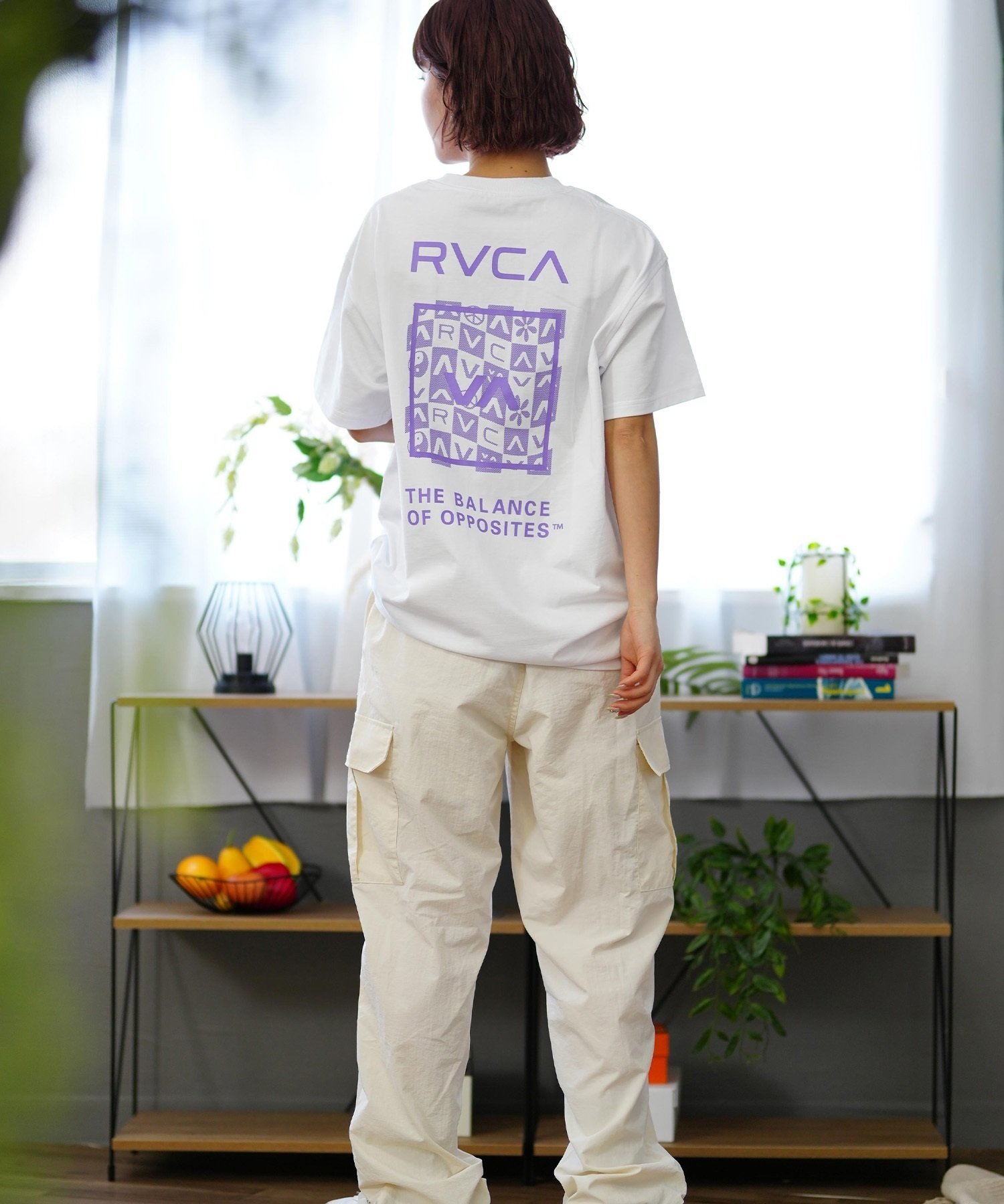 【クーポン対象】RVCA ルーカ バックプリントTシャツ レディース 半袖 Tシャツ オーバーサイズ BE04C-P21(WOG-S)