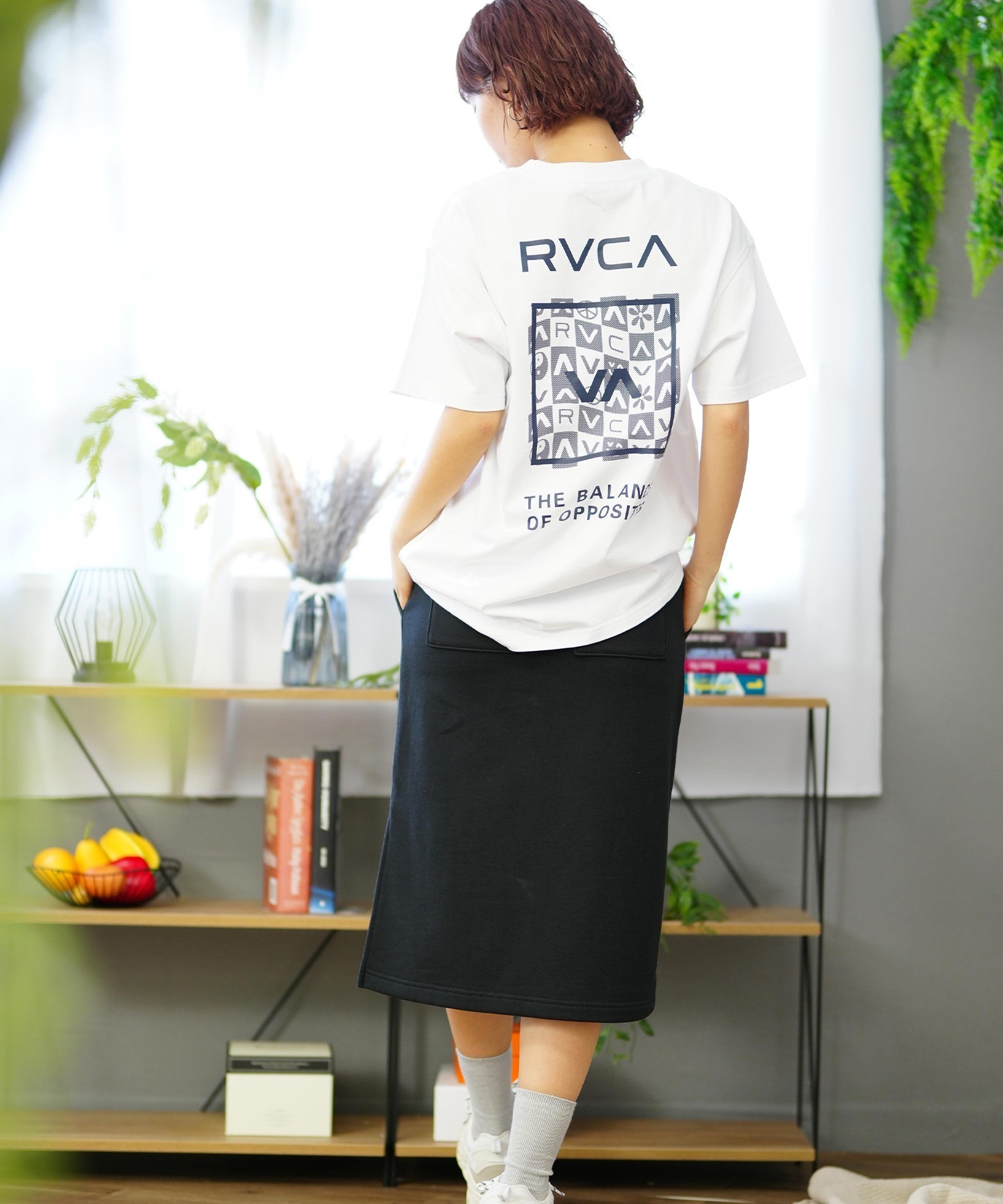 RVCA ルーカ バックプリントTシャツ レディース 半袖 Tシャツ オーバーサイズ BE04C-P21(WPP-S)