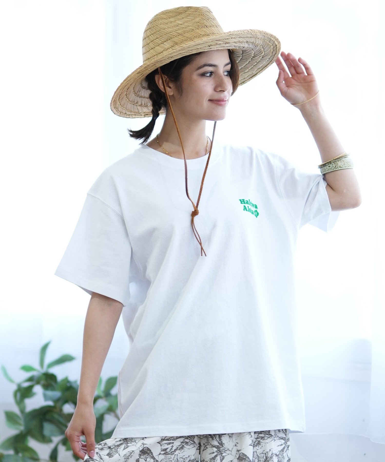 ALOHA PEOPLE/アロハピープル 半袖Tシャツ MOAP24SL011(WH/BL-M)