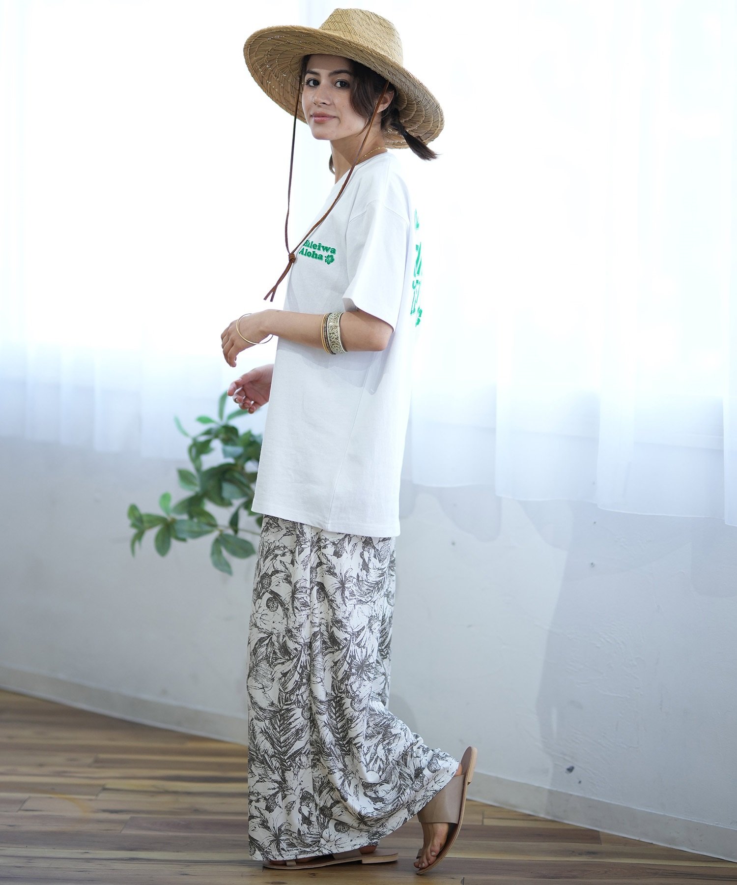 ALOHA PEOPLE/アロハピープル 半袖Tシャツ MOAP24SL011(WH/BL-M)