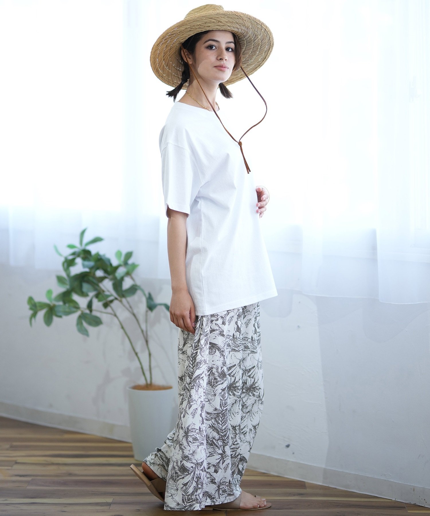 ALOHA PEOPLE/アロハピープル 半袖Tシャツ MOAP24SL011(WH/BL-M)