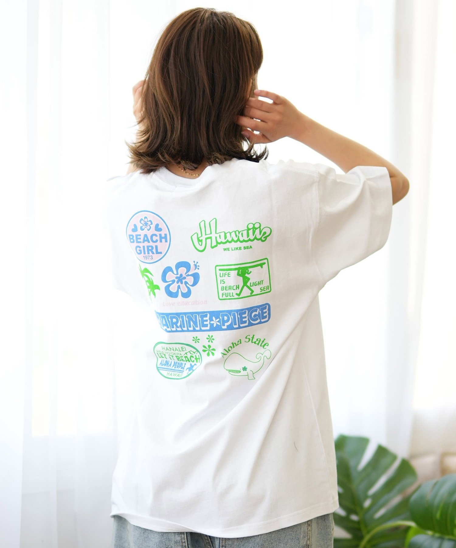 ALOHA PEOPLE/アロハピープル 半袖Tシャツ MOAP24SL012(WH/RD-M)