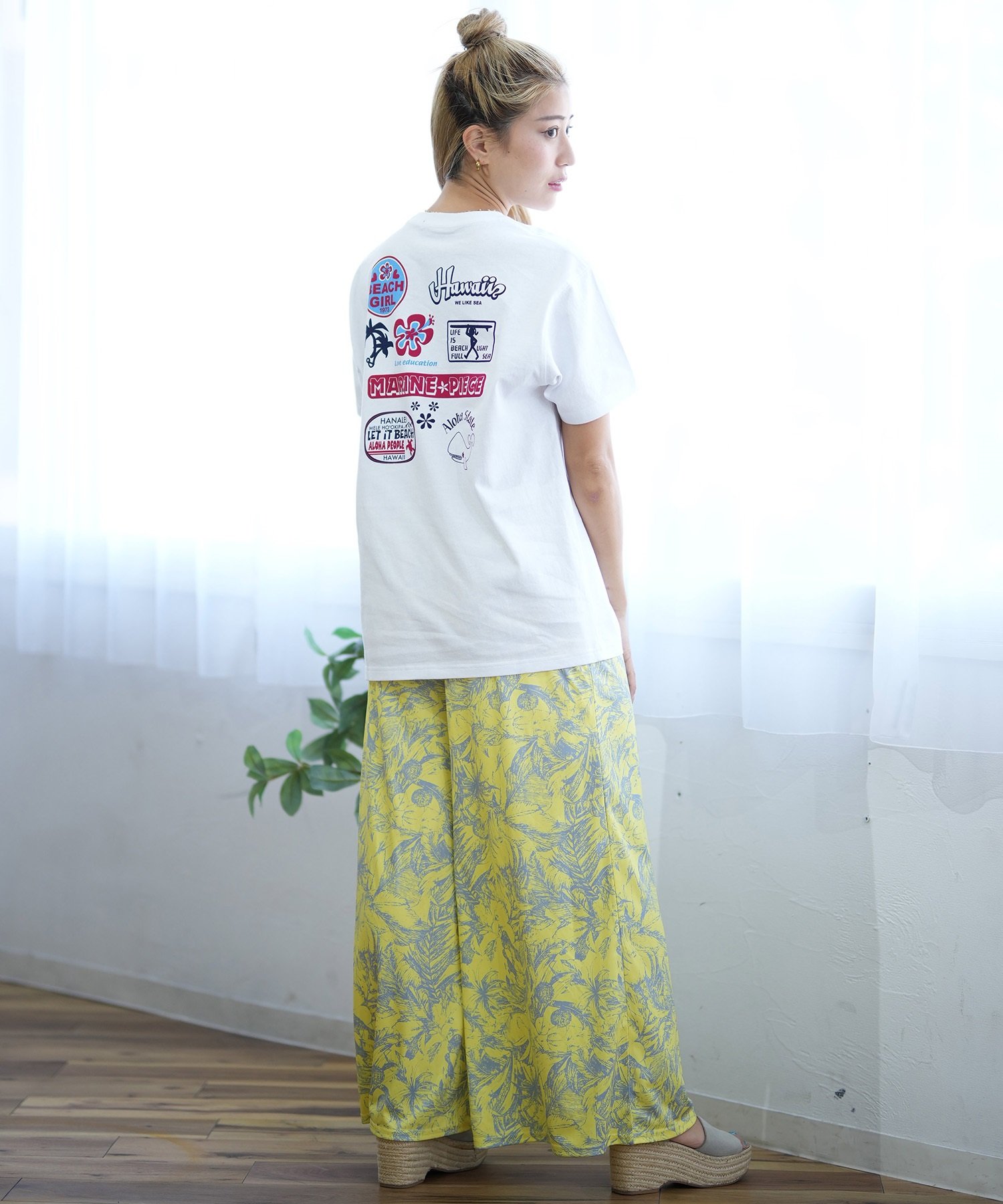 ALOHA PEOPLE/アロハピープル 半袖Tシャツ MOAP24SL012(WH/RD-M)