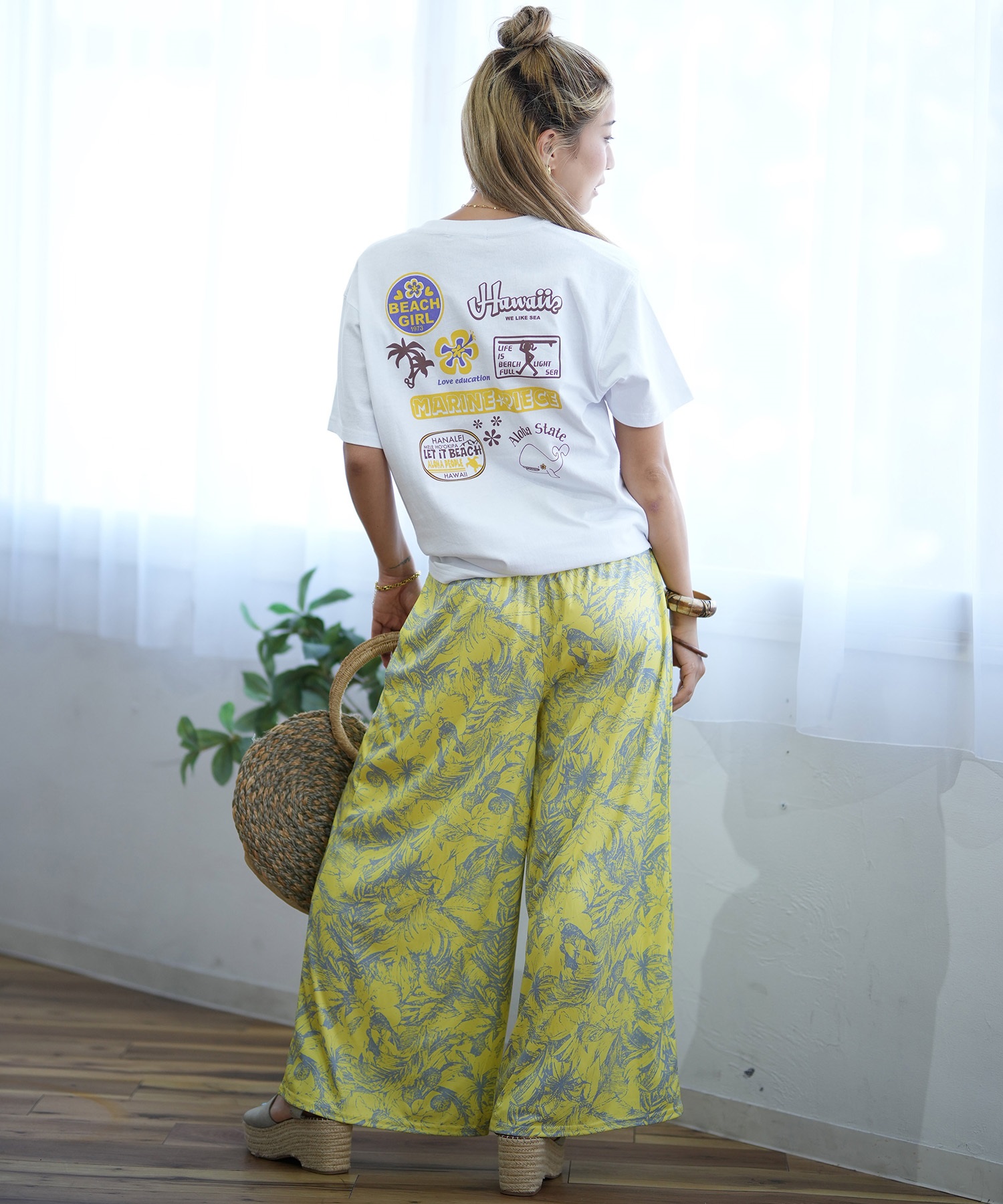 ALOHA PEOPLE/アロハピープル 半袖Tシャツ MOAP24SL012(WH/RD-M)