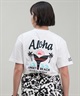 HULALANI フララニ レディース Tシャツ 半袖 バックプリント リラックスフィット 243HU2ST280(WHT-M)