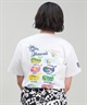 HULALANI フララニ レディース Tシャツ 半袖 バックプリント リラックスフィット 243HU2ST282(WHT-M)