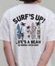 SURF'S UP サーフズアップ レディース Tシャツ 半袖 バックプリント リラックスフィット 243SU2ST286(WHT-M)