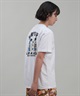 SURF'S UP サーフズアップ レディース Tシャツ 半袖 バックプリント リラックスフィット 243SU2ST286(WHT-M)