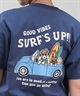 SURF'S UP サーフズアップ レディース Tシャツ 半袖 バックプリント リラックスフィット 243SU2ST288(WHT-M)