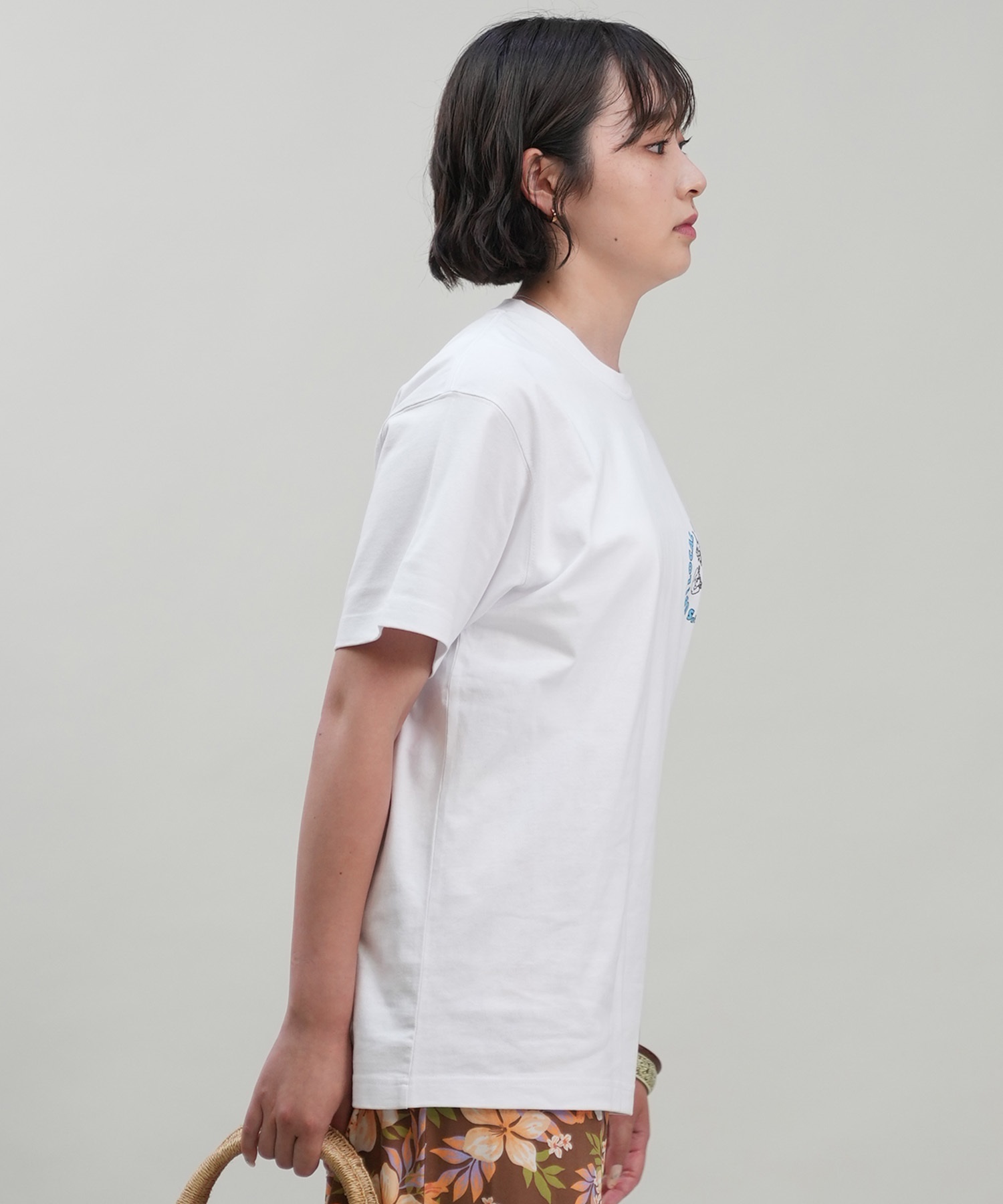 SURF'S UP サーフズアップ レディース Tシャツ 半袖 バックプリント リラックスフィット 243SU2ST290(WHT-M)