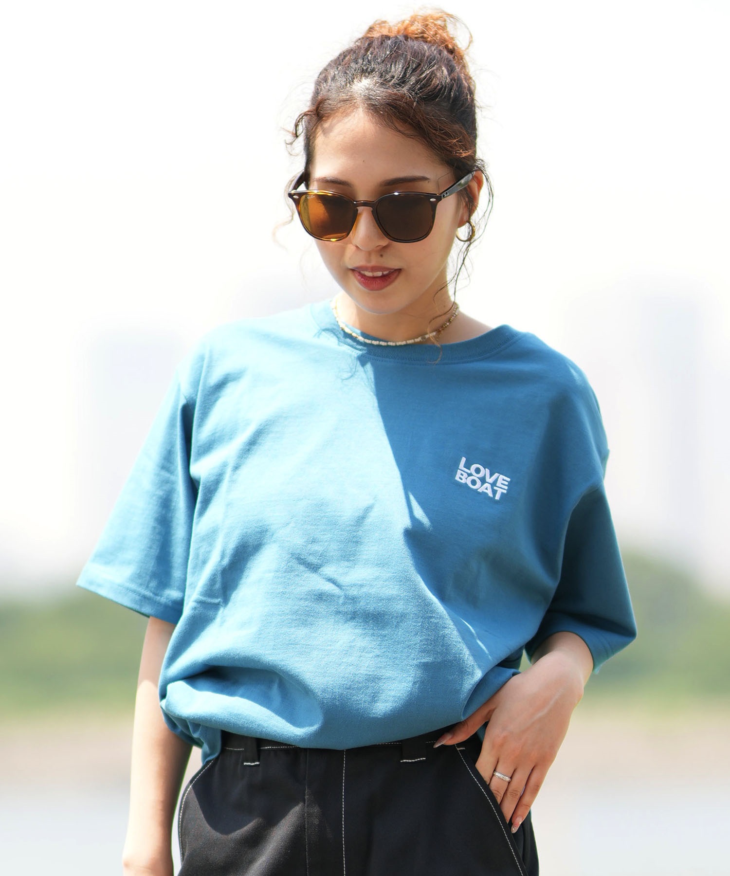 LOVE BOAT ラブボート レディース 半袖 Tシャツ バックプリント DESI LB-ST10(WH-M)