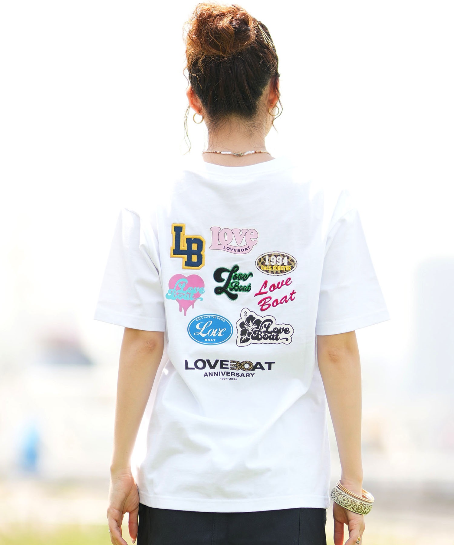 LOVE BOAT ラブボート レディース 半袖 Tシャツ バックプリント DESI LB-ST10(WH-M)