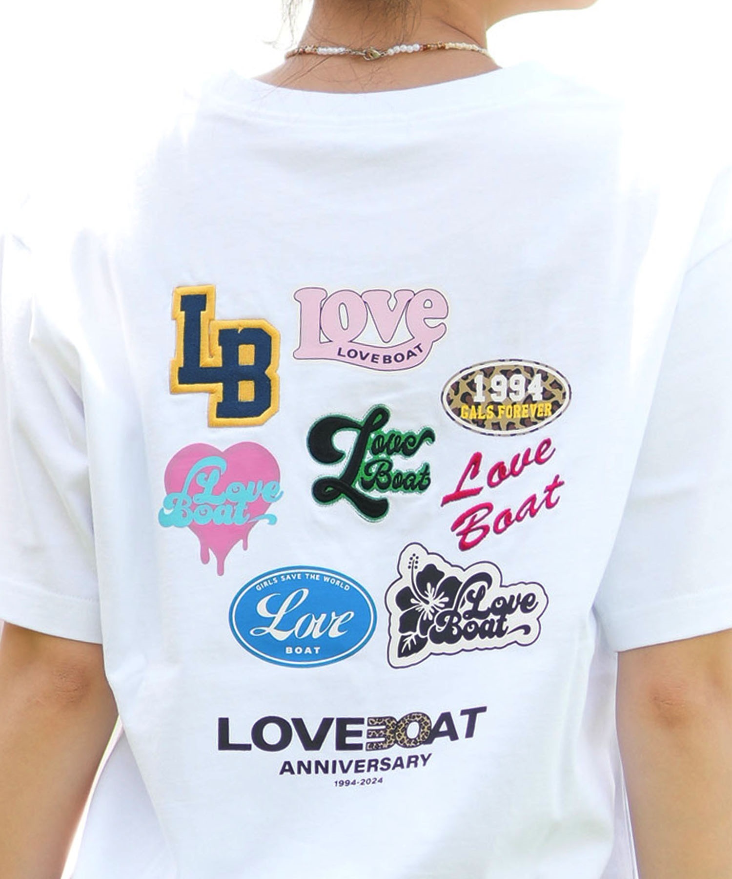 LOVE BOAT ラブボート レディース 半袖 Tシャツ バックプリント DESI LB-ST10(WH-M)