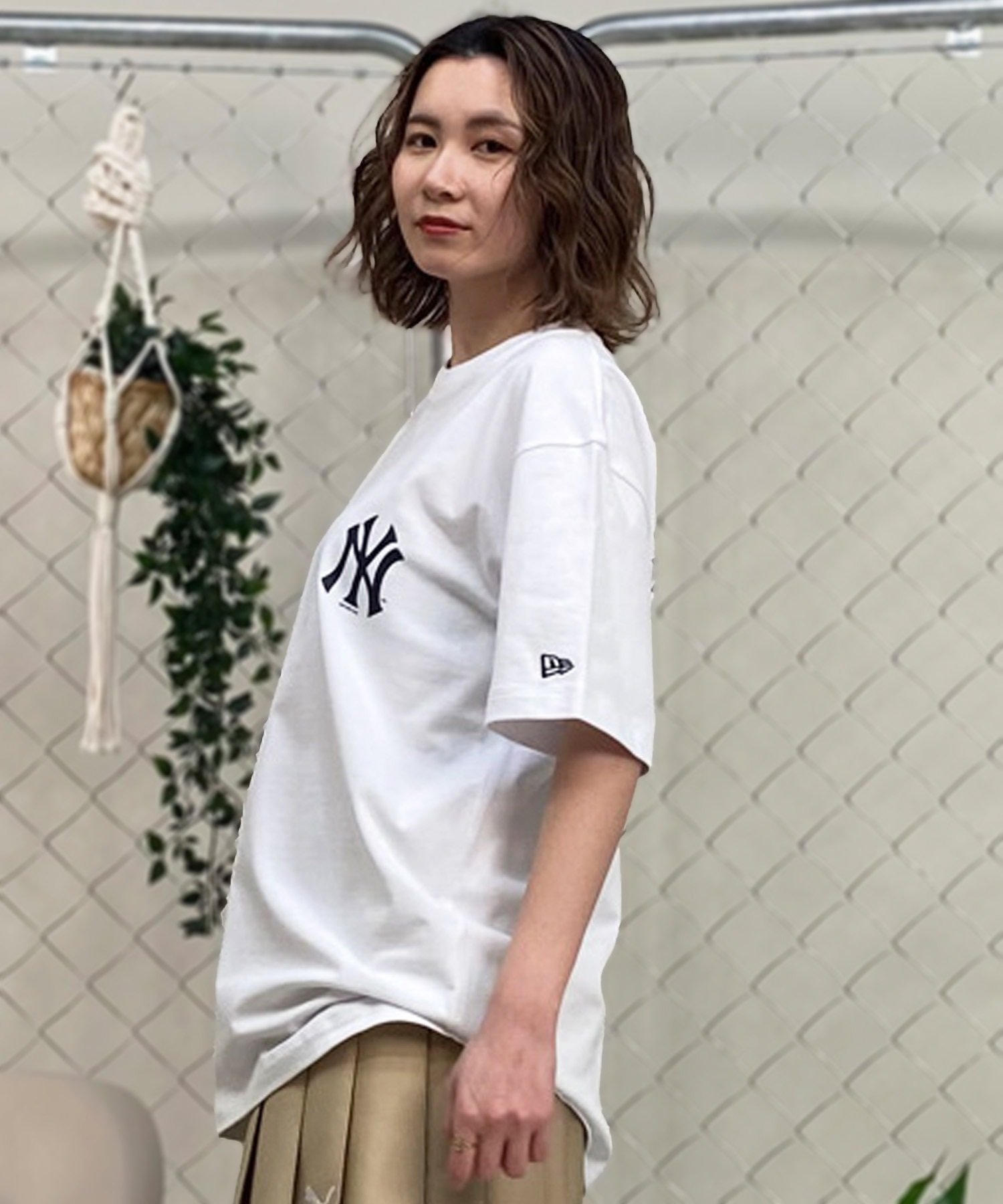 NEW ERA ニューエラ DESI SS CT TEE NEYYAN WS 14121892 レディース 半袖Tシャツ(WHI-M)