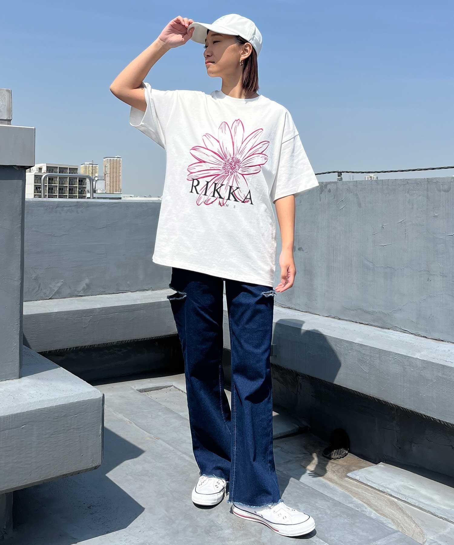 RIKKA FEMME リッカファム DESI RF24SS100 レディース 半袖Tシャツ(WHT-F)