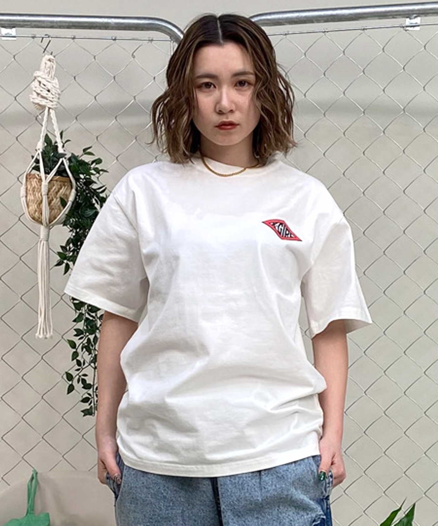 X-girl/エックスガール DIAMOND LOGO SS TEE 105242011038 レディース  Tシャツ ムラサキスポーツ限定(RED-M)