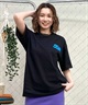 X-girl/エックスガール LETTERING LOGO SS TEE 105242011042 レディース Tシャツ ムラサキスポーツ限定(BLUE-M)