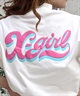 X-girl/エックスガール LETTERING LOGO SS TEE 105242011042 レディース Tシャツ ムラサキスポーツ限定(BLUE-M)
