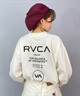 RVCA ルーカ レディース 長袖 Tシャツ ロンT オーバーサイズ バックプリント ムラサキスポーツ限定 BD043-P05(VWT-S)