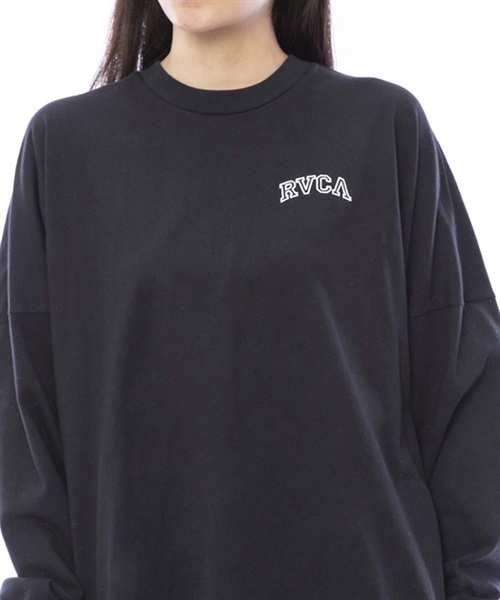 RVCA/ルーカ レディース 長袖Tシャツ ワイドシルエット 薄手 バックロゴ BD044-065(CLO-S)