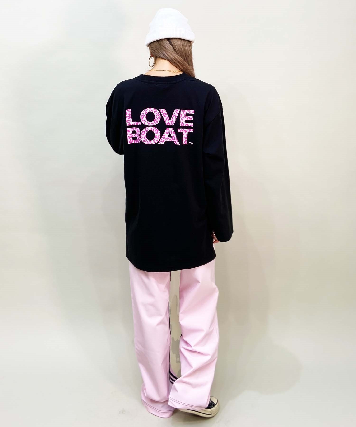 LOVE BOAT/ラブボート レディース ヒョウ柄 ロゴロンT LB-LST03(WT/BR-FREE)