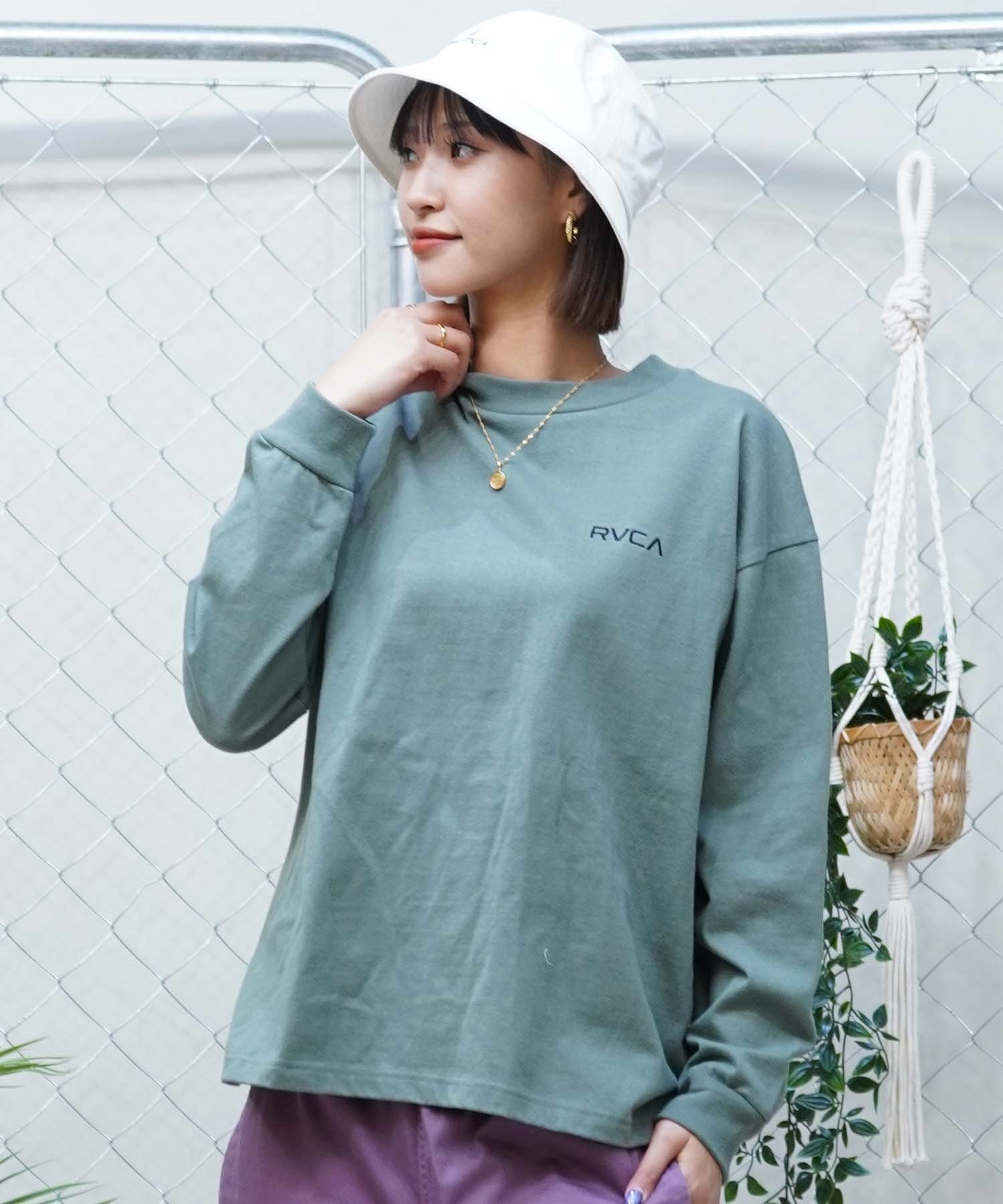 RVCA ルーカ レディース ロンT 長袖Tシャツ バックプリント オーバーサイズ BE043-050(GNB0-S)