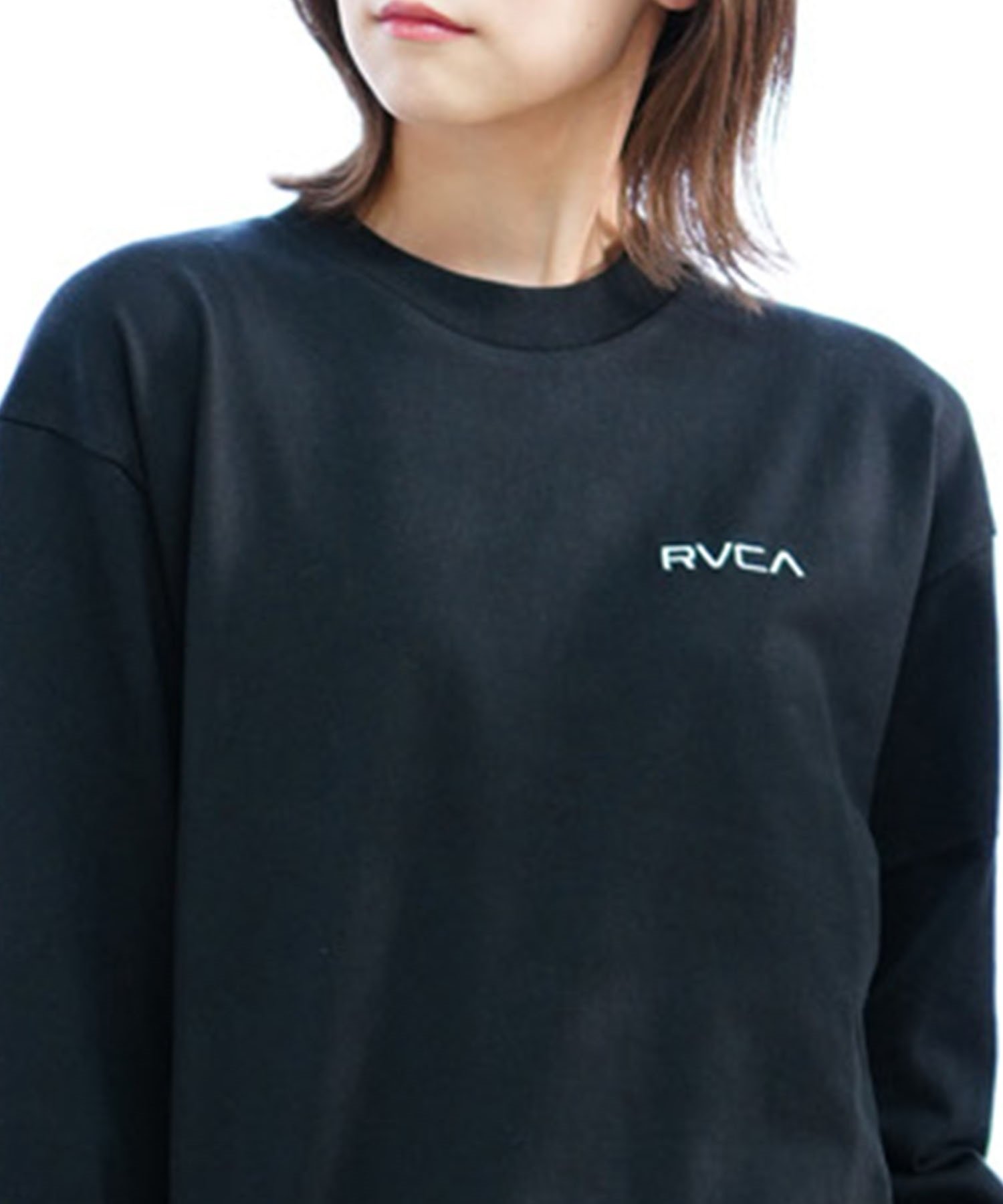 RVCA ルーカ レディース ロンT 長袖Tシャツ バックプリント オーバーサイズ BE043-050(GNB0-S)