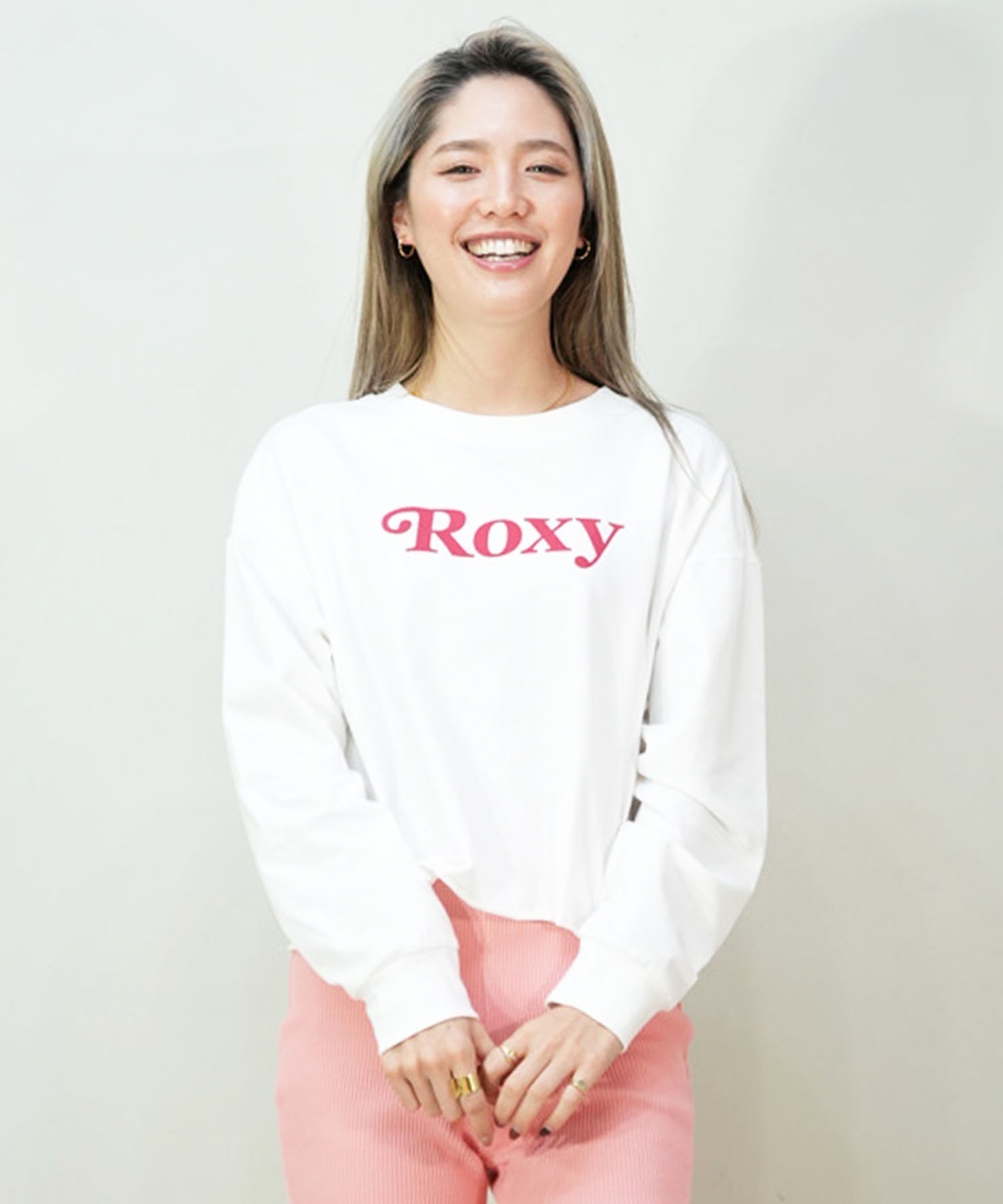 ROXY ロキシー レディース 長袖 Tシャツ ロンT クルーネック ショート