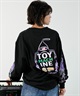 【ムラサキスポーツ限定】 TOY MACHINE トイマシーン レディース 長袖 Tシャツ ロンT バックプリント ビッグシルエット オーバーサイズ MTMPELT12(WHITE-M)