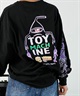 【ムラサキスポーツ限定】 TOY MACHINE トイマシーン レディース 長袖 Tシャツ ロンT バックプリント ビッグシルエット オーバーサイズ MTMPELT12(WHITE-M)